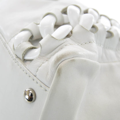 Chanel Leather Modern Chain Tote White 5 of 8