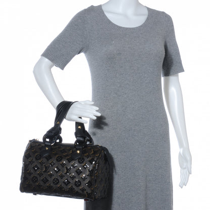 Louis Vuitton Monogram Sequins Eclipse Speedy 28 Black 2 of 8