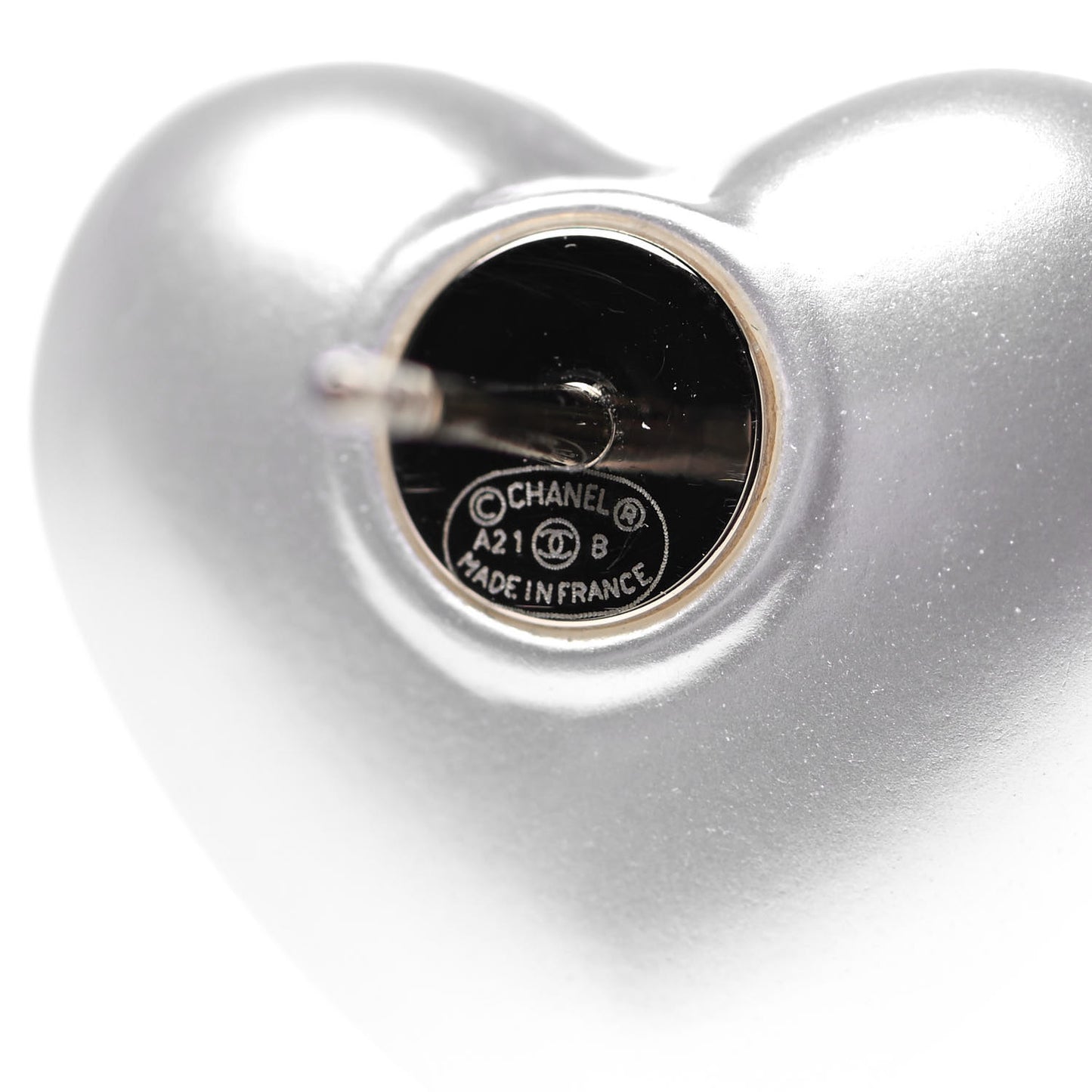 Pearl Crystal CC Heart Earrings Gold