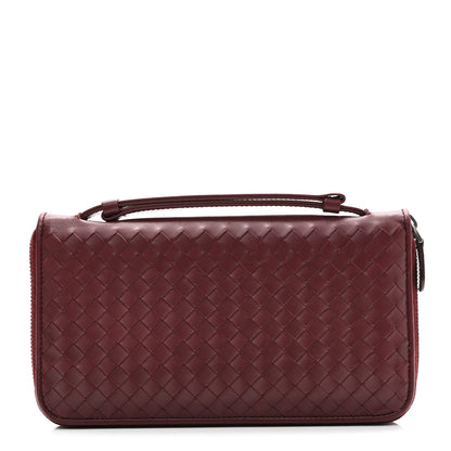 Bottega Veneta Nappa Intrecciato Travel Organizer Wallet Red 1 of 8