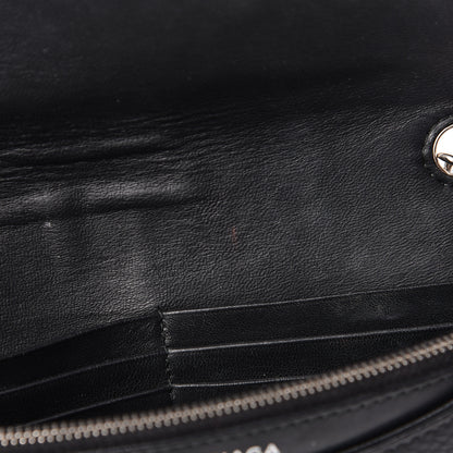 Balenciaga Pebbled Calfskin Everyday Chain Wallet Black 7 of 13