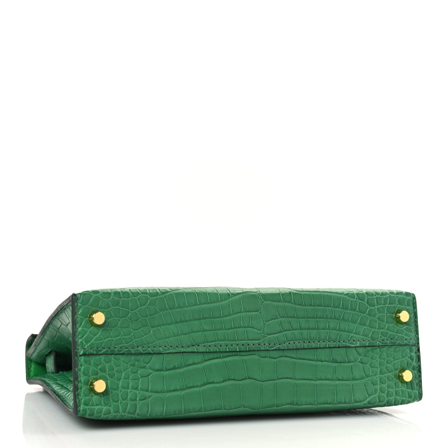 Hermes Matte Alligator Mini Kelly Sellier 20 Vert Cactus 4 of 10