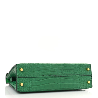 Hermes Matte Alligator Mini Kelly Sellier 20 Vert Cactus 4 of 10
