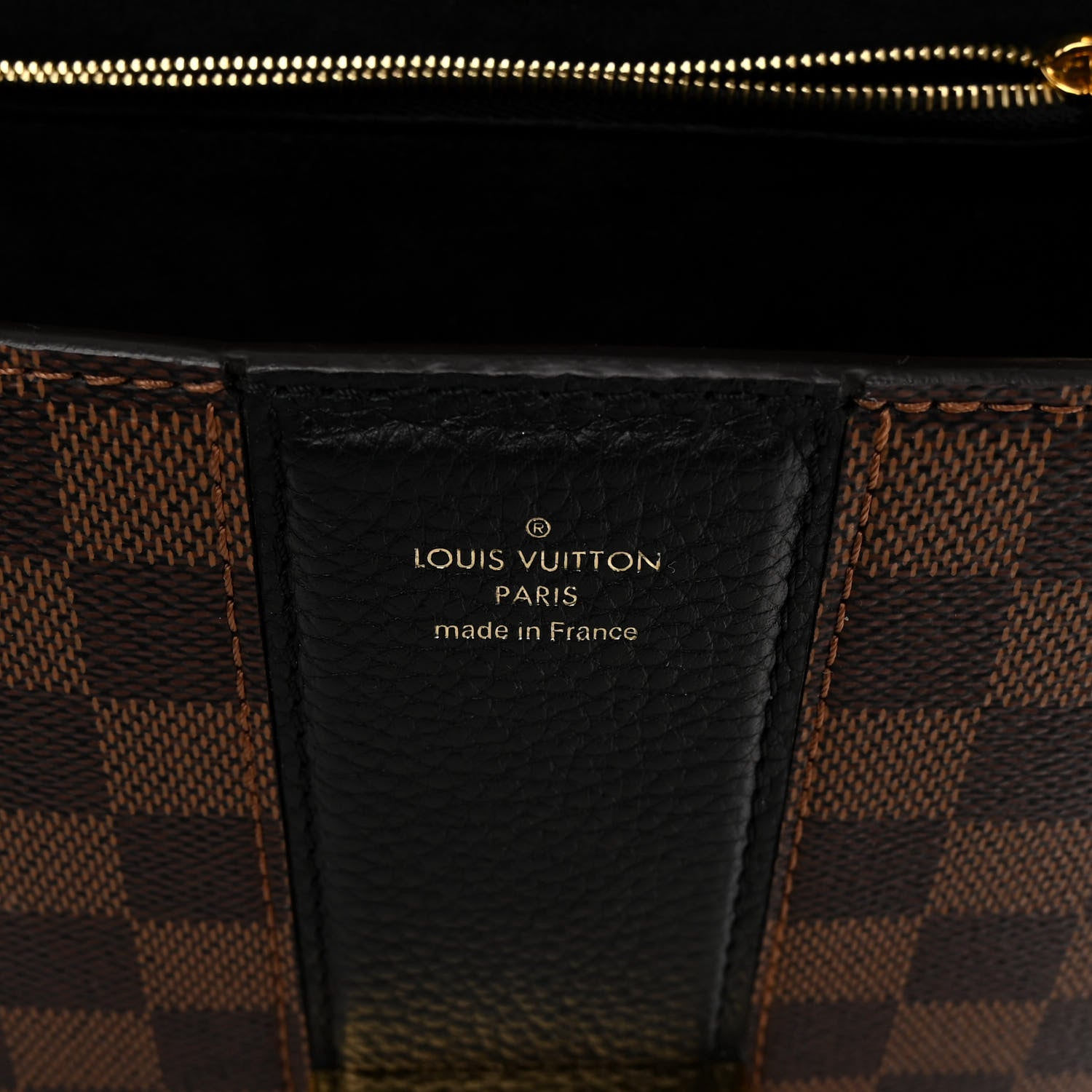 Louis Vuitton Damier Ebene Cuir Taurillon Wight Black 6 of 9