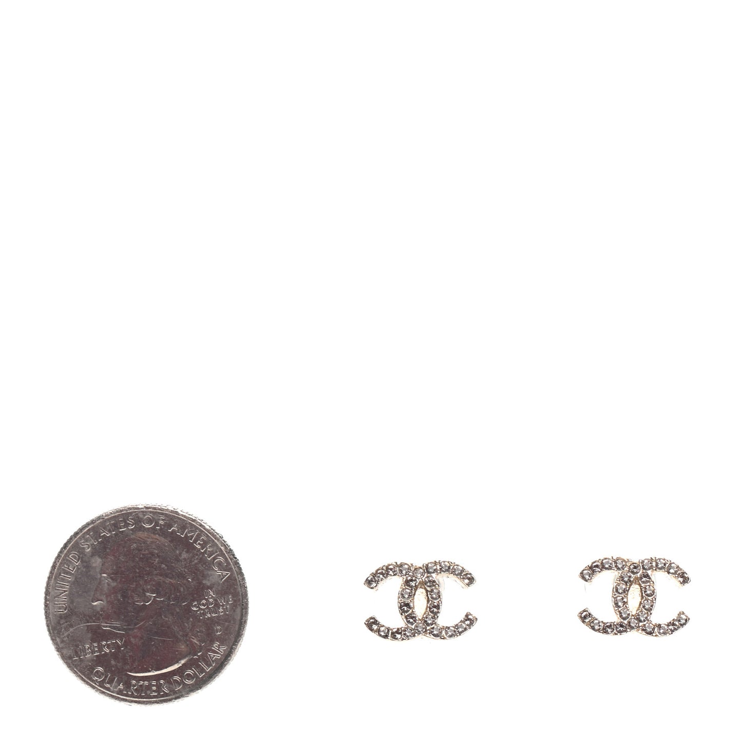 Crystal CC Earrings Gold