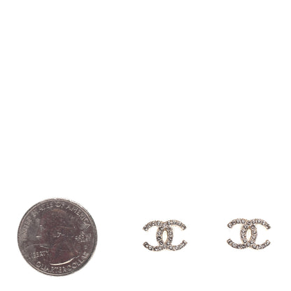 Chanel Crystal CC Earrings Gold 2 of 4