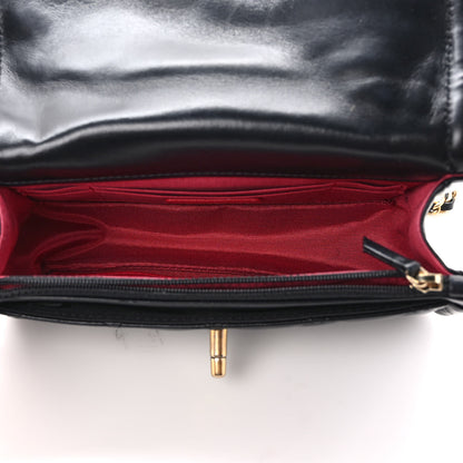 Chanel Shiny Lambskin Flap Clutch With Chain Black 5 of 11