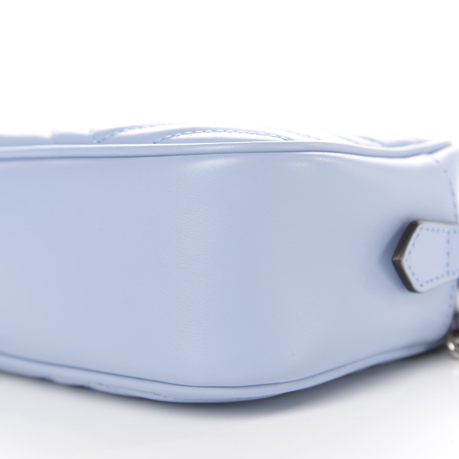 Gucci Calfskin Matelasse Small GG Marmont Chain Shoulder Bag Porcelain Light Blue 9 of 11