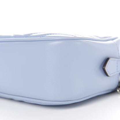 Gucci Calfskin Matelasse Small GG Marmont Chain Shoulder Bag Porcelain Light Blue 9 of 11
