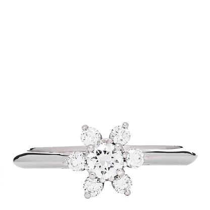 Tiffany Platinum Diamond Flower Ring 56 7.5 1 of 6