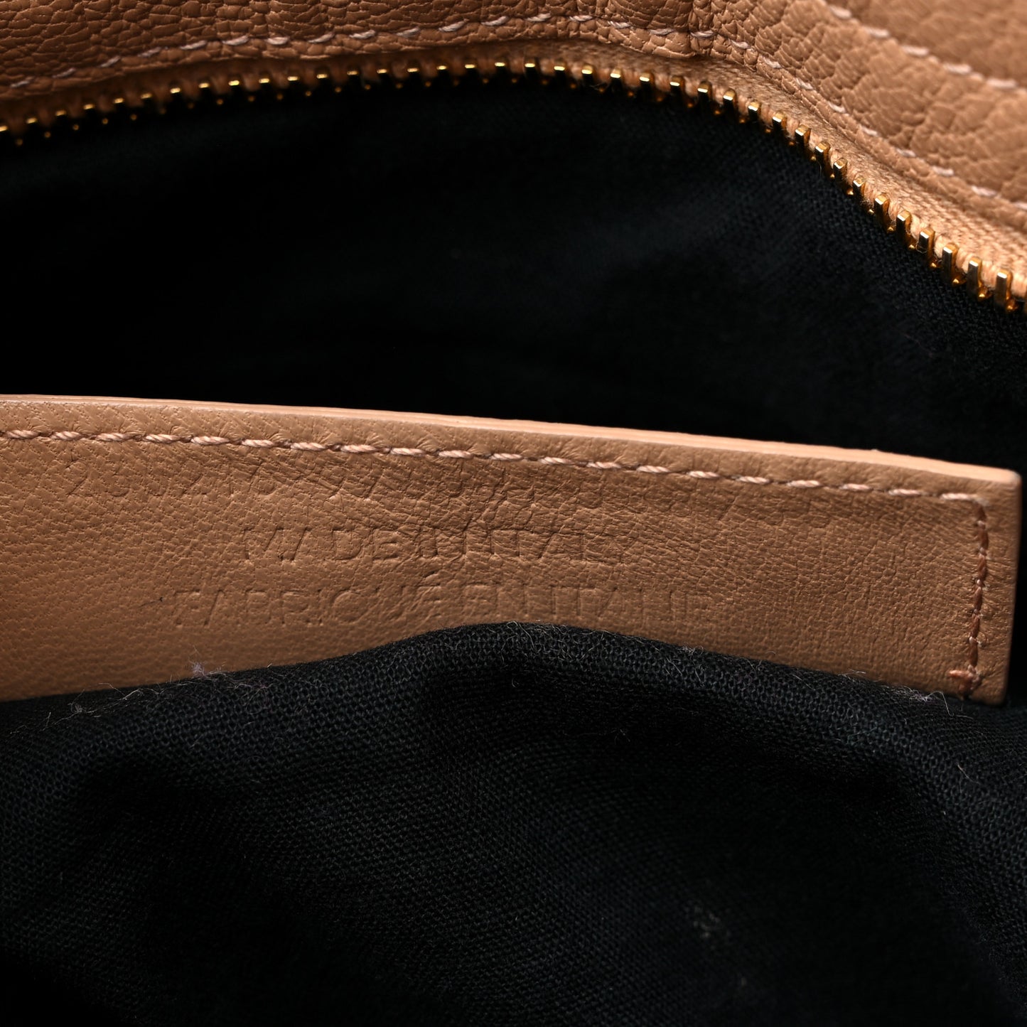 Chevre Gold Metallic Edge Hardware Velo Tomette