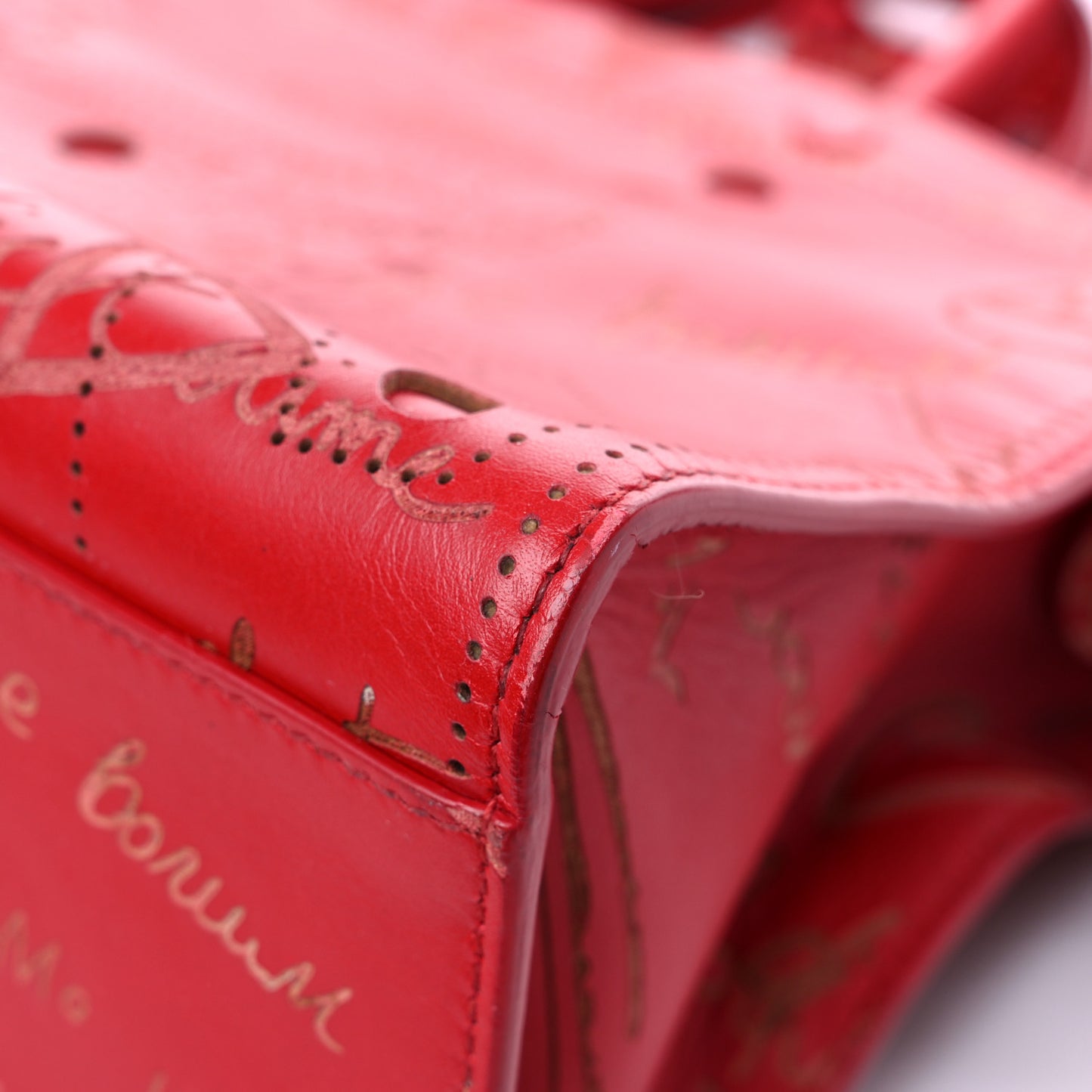 Calfskin Love Perforated Blackout Hardware S City Rouge Profond