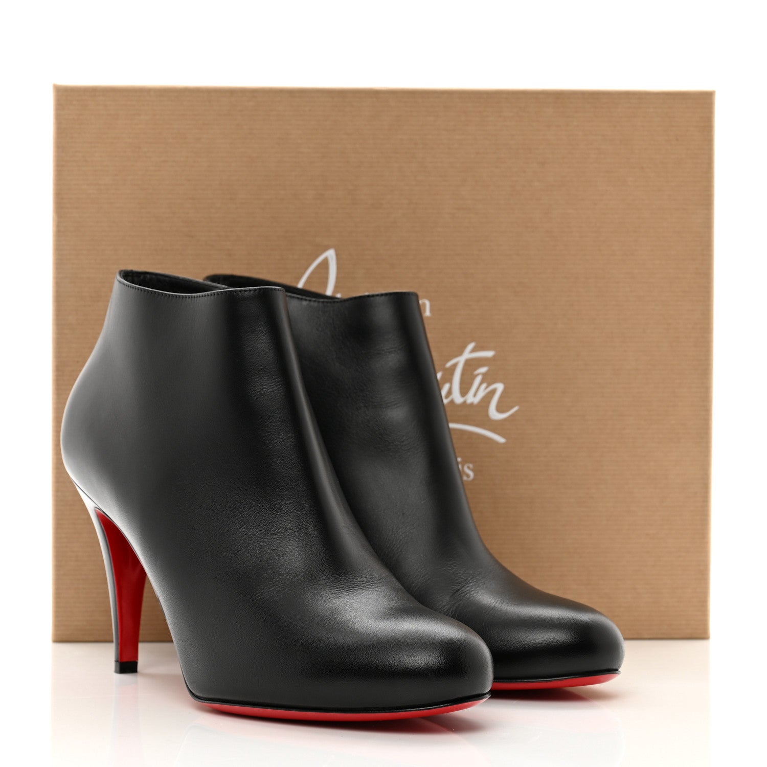 Christian Louboutin Calfskin Belle 85 Ankle Boots 39.5 Black 8 of 8