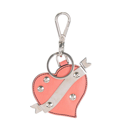 Prada Saffiano Trick Heart Keychain Charm 1 of 4