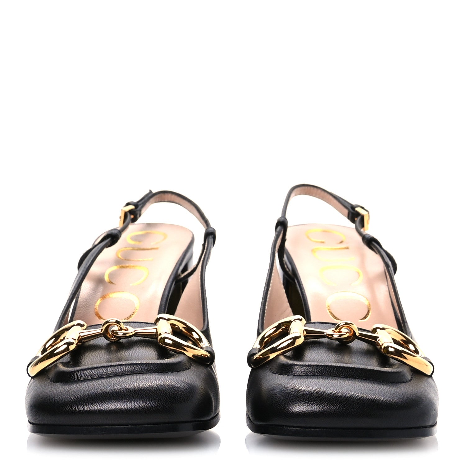 Gucci Malaga Kid Horsebit 75mm Slingback Pumps 35.5 Black 3 of 9