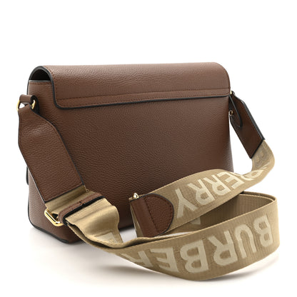 Burberry Calfskin Vintage Check Note Crossbody Bag Tan 3 of 13
