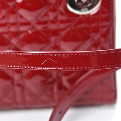 Christian Dior Patent Cannage Mini Lady Dior Red 10 of 11