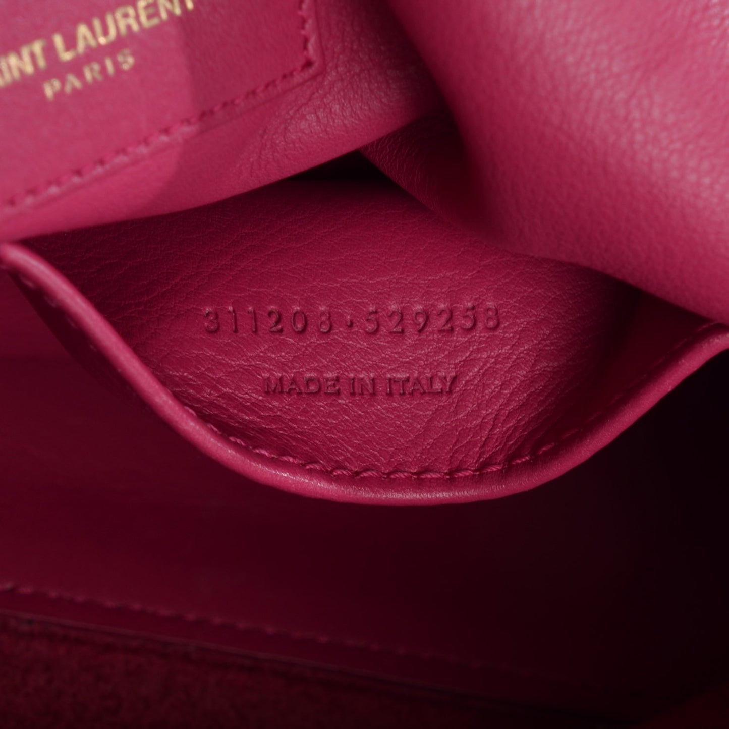Calfskin Medium Classic Y Cabas Fuchsia