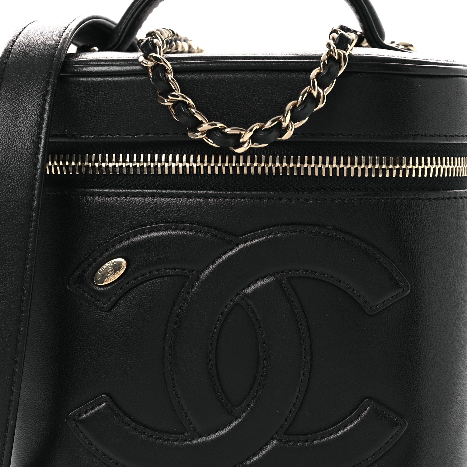 Chanel Lambskin Timeless Vanity Cosmetic Case Black 8 of 12