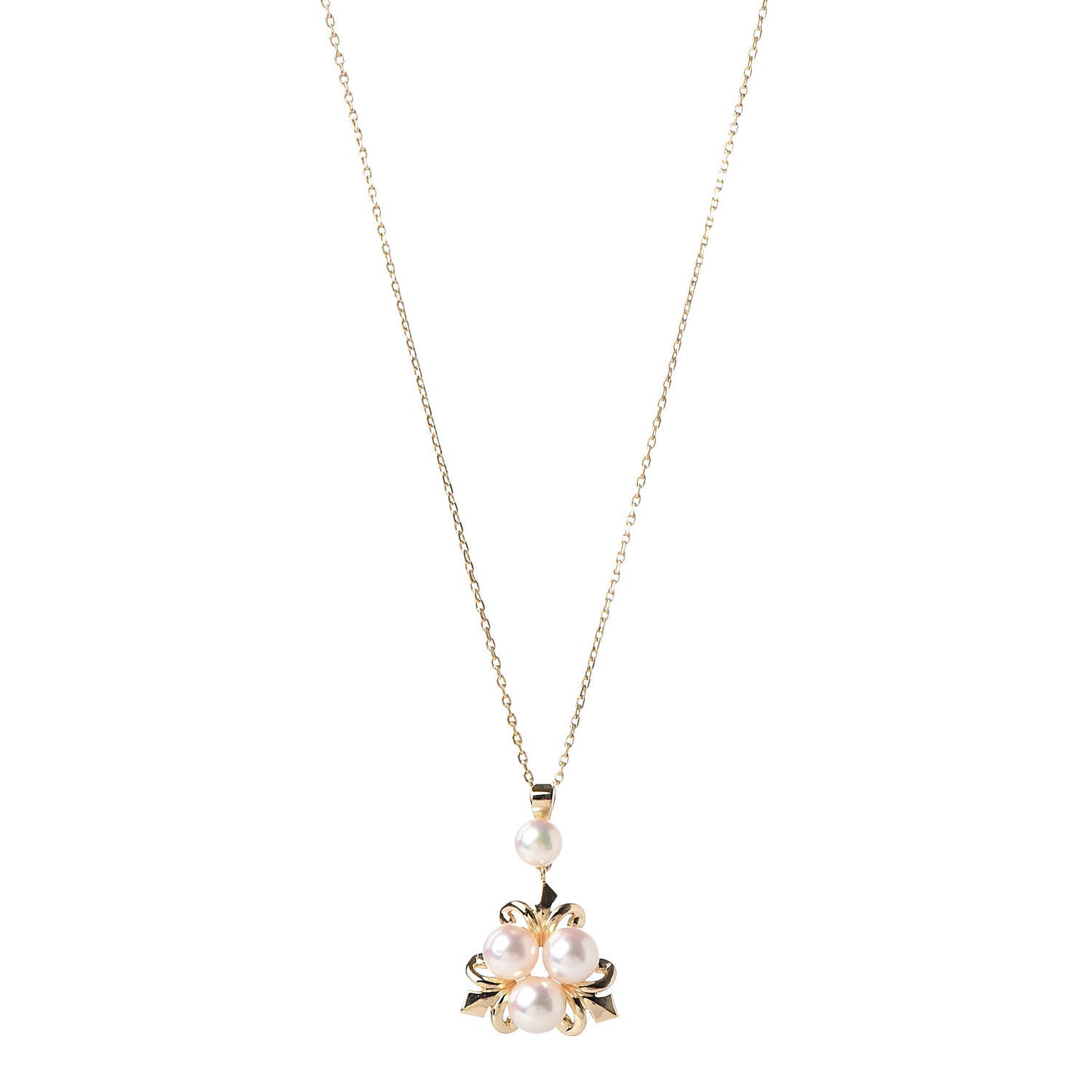 14K Yellow Gold Akoya Pearl 5.5-7mm Pendant Necklace