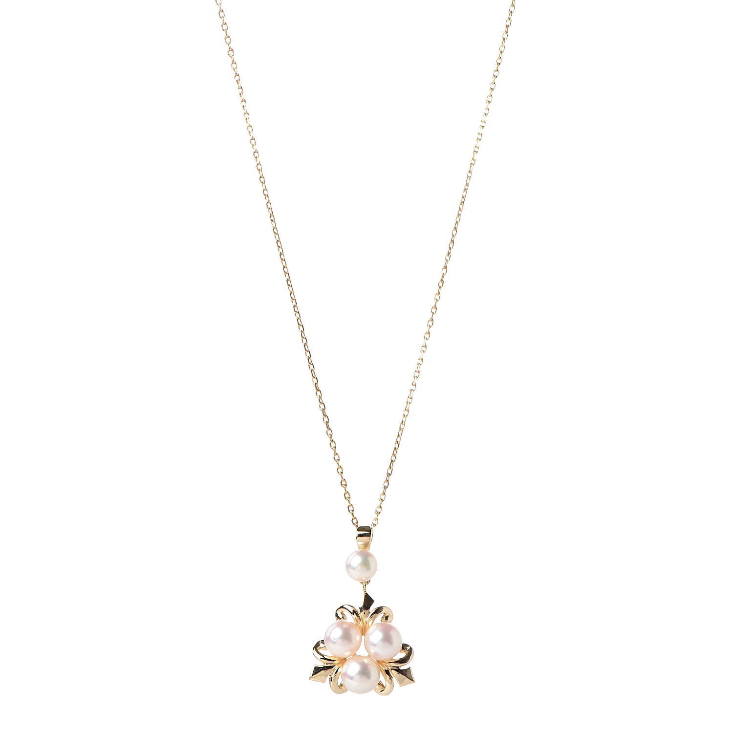 Mikimoto 14K Yellow Gold Akoya Pearl 5.5-7mm Pendant Necklace 1 of 7