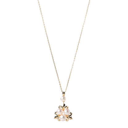 Mikimoto 14K Yellow Gold Akoya Pearl 5.5-7mm Pendant Necklace 1 of 7