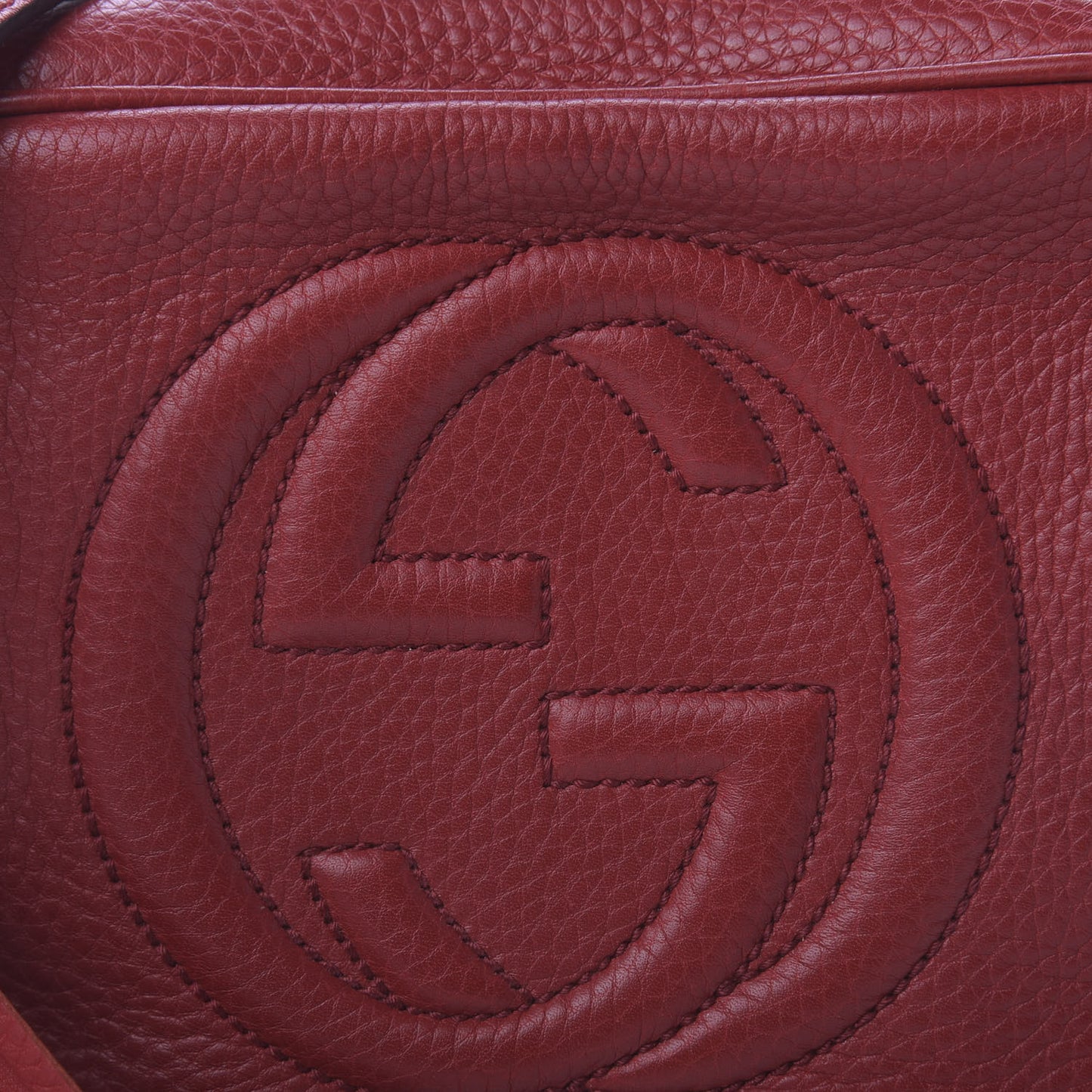 Pebbled Calfskin Small Soho Disco Bag Tabasco Red