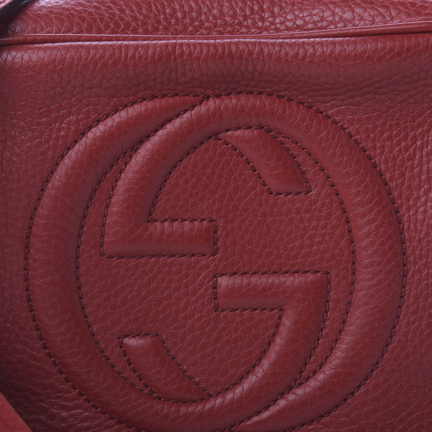 Gucci Pebbled Calfskin Small Soho Disco Bag Tabasco Red 10 of 10