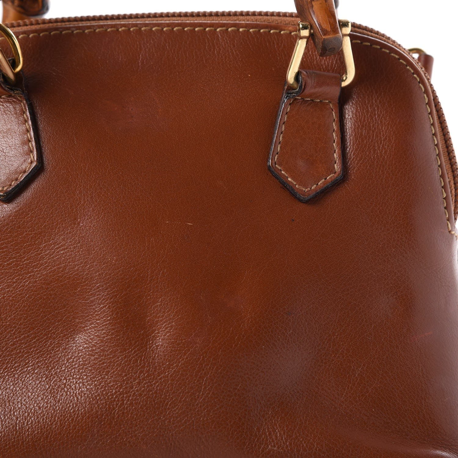 Gucci Calfskin Mini Bamboo Handle Bag Brown 10 of 11