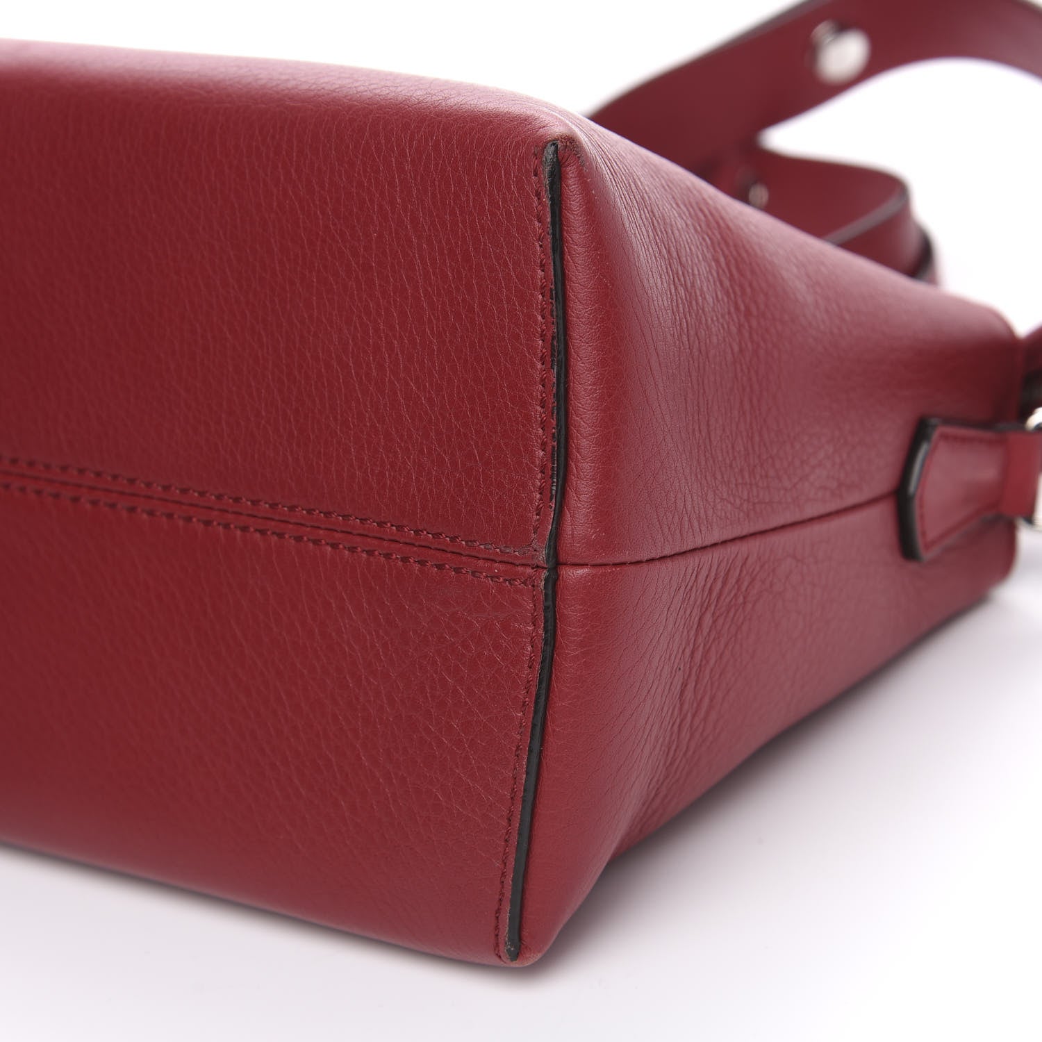 Fendi Vitello Dolce Marmol Medium By The Way Boston Bag Ciliegia 11 of 13