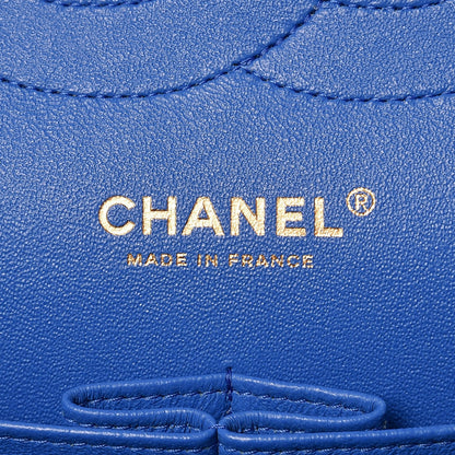 Chanel Lambskin Quilted Jumbo Double Flap Blue 7 of 11
