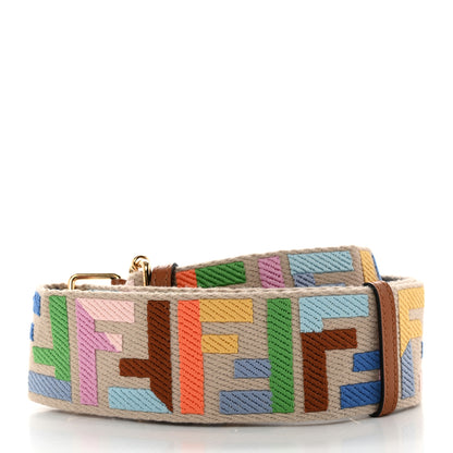 Fendi Canvas Calfskin FF 1974 Adjustable Strap You Multicolor Cuoio 2 of 7