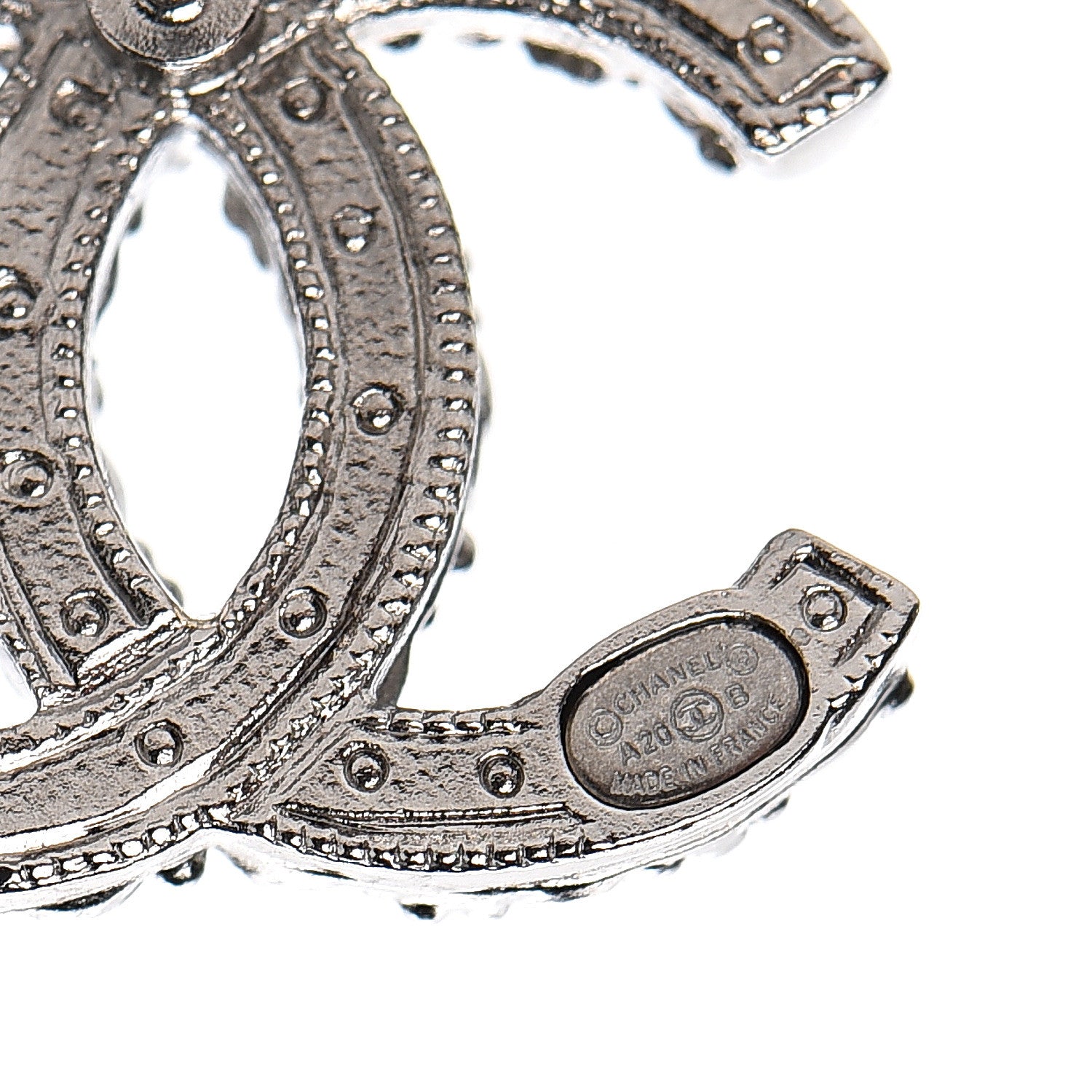 Chanel Ruthenium Crystal Pearl Caviar Earrings 4 of 5