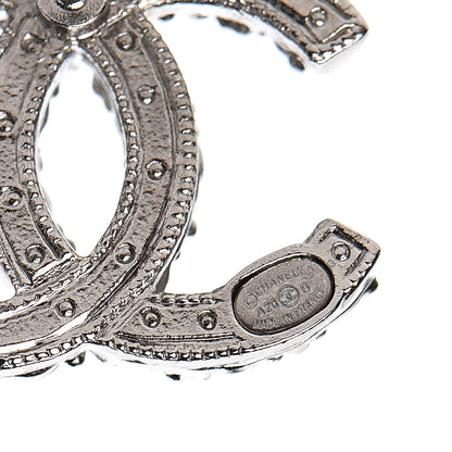 Chanel Ruthenium Crystal Pearl Caviar Earrings 4 of 5