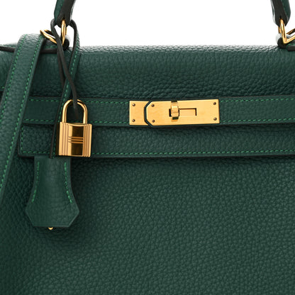 Hermes Taurillon Clemence Kelly Retourne 28 Malachite 10 of 12