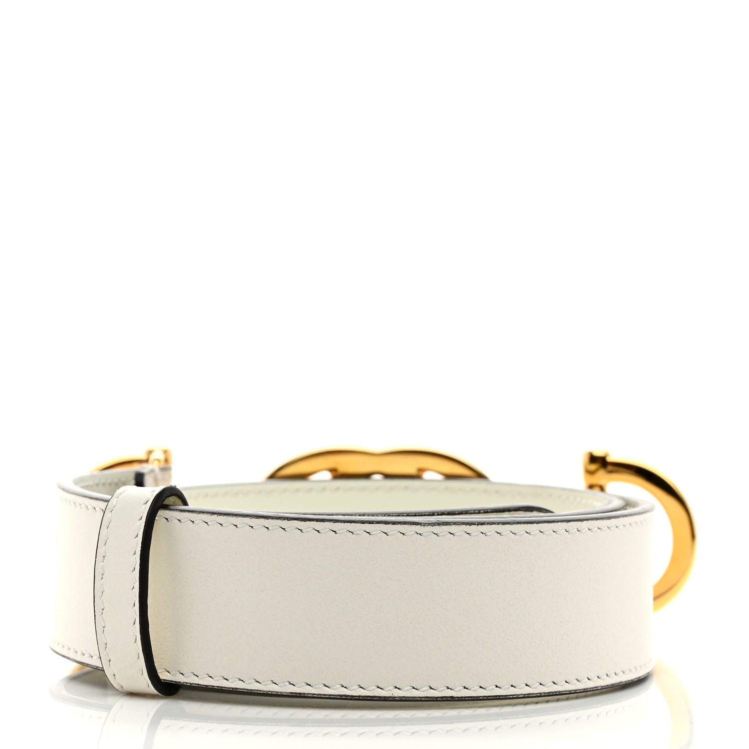 Gucci Calfskin Trapuntata Zumi 30mm Belt White 65 26 2 of 7