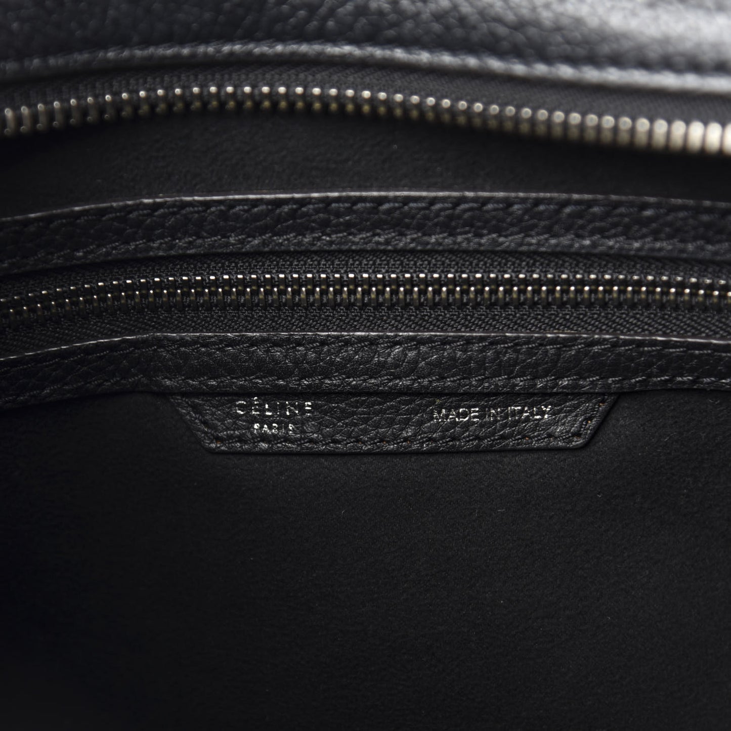 Drummed Calfskin Mini Luggage Black