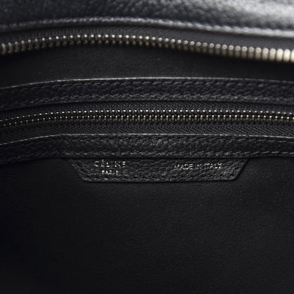 Celine Drummed Calfskin Mini Luggage Black 9 of 10