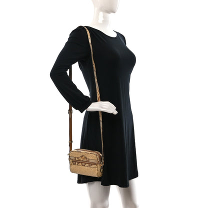 Gucci Raffia Elaphe Mini Ophidia Shoulder Bag Natural Cream Brown 2 of 9