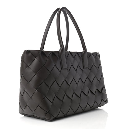 Bottega Veneta Nappa Intrecciato Maxi Cabat Tote Brown Yellow 4 of 10