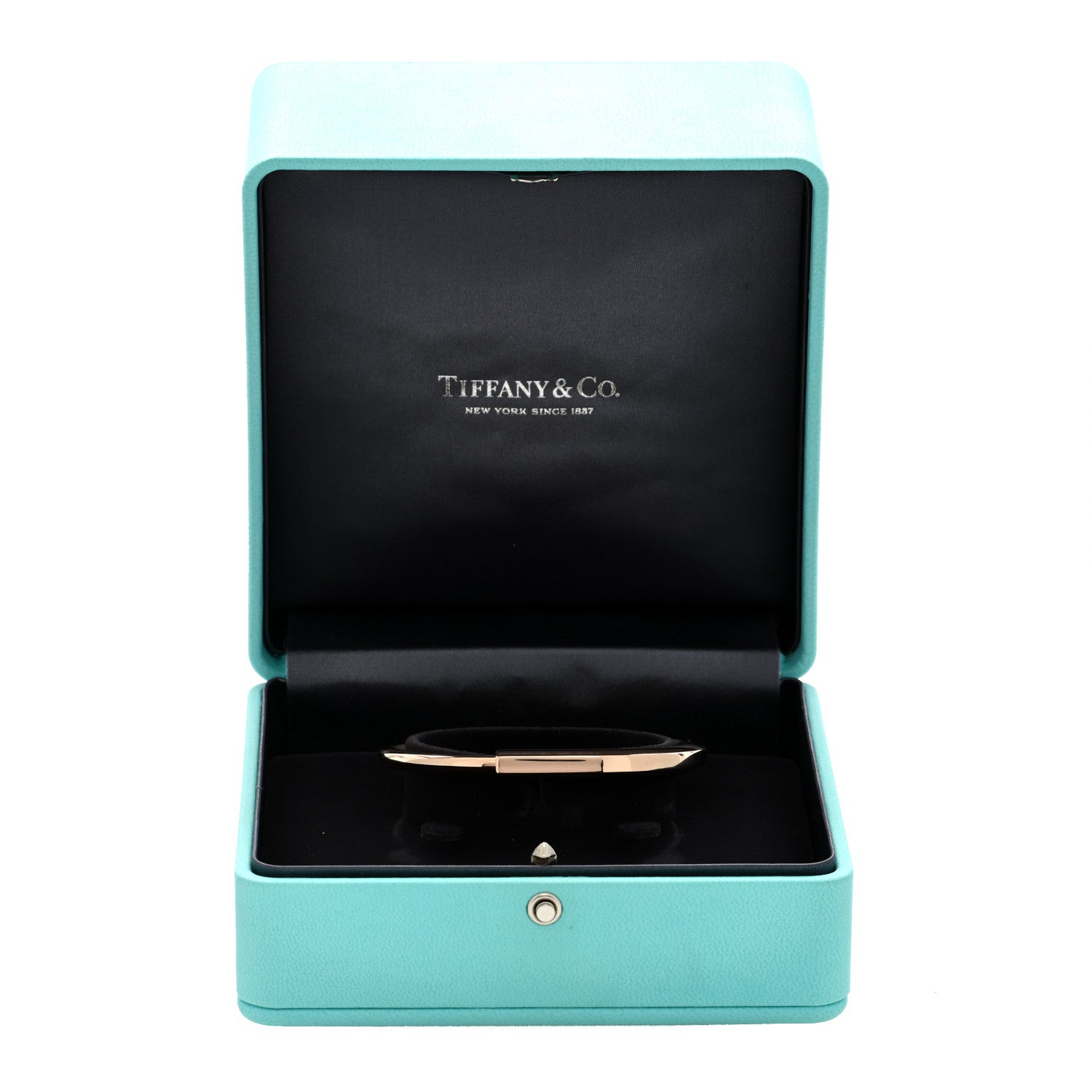 Tiffany 18K Rose Gold Tiffany Lock Bangle Bracelet 5 of 5