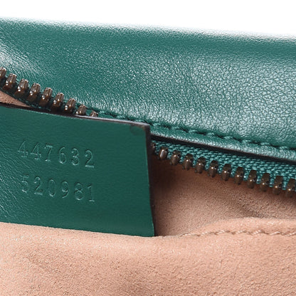 Gucci Calfskin Matelasse Small GG Marmont Chain Shoulder Bag Emerald Green 7 of 9