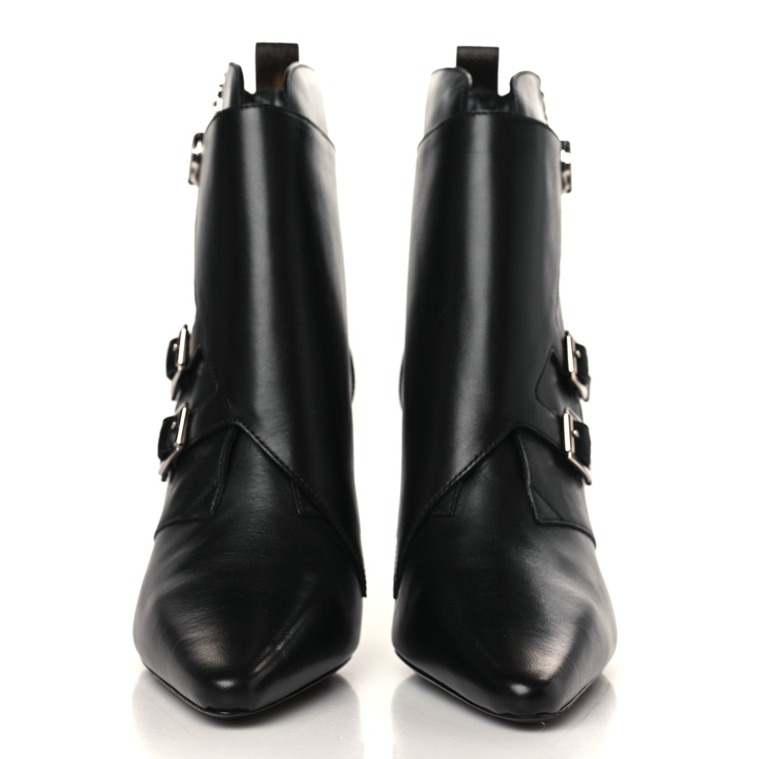 Louis Vuitton Calfskin Monogram Janet Ankle Boots 41 Black 2 of 8