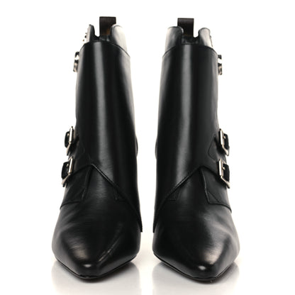 Louis Vuitton Calfskin Monogram Janet Ankle Boots 41 Black 2 of 8