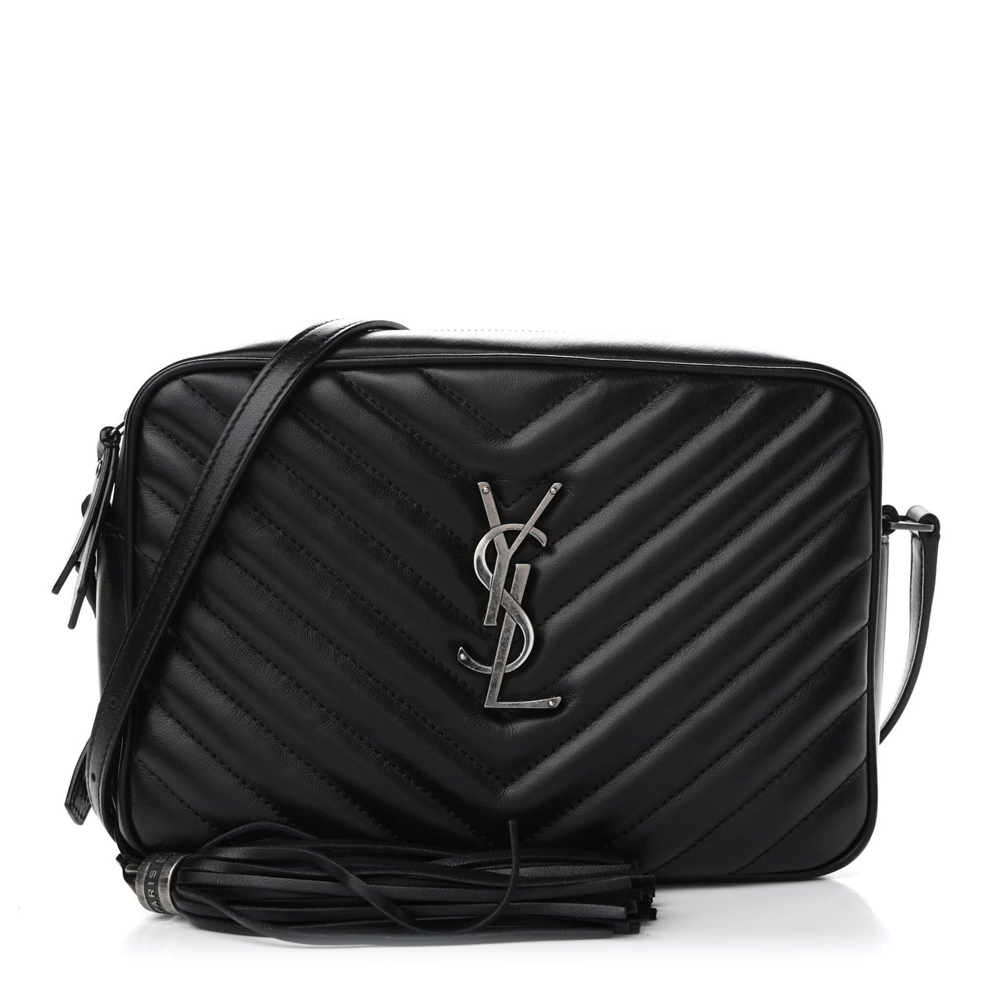Calfskin Matelasse Monogram Lou Camera Bag Black
