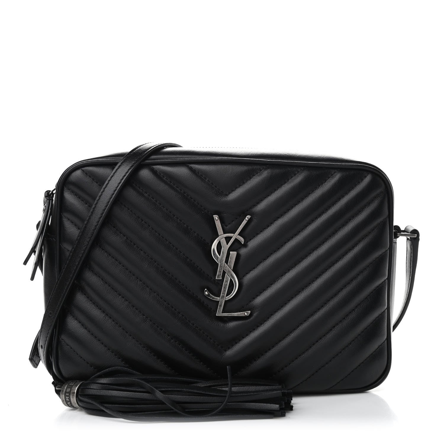 Saint Laurent Calfskin Matelasse Monogram Lou Camera Bag Black 1 of 9