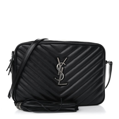 Saint Laurent Calfskin Matelasse Monogram Lou Camera Bag Black 1 of 9