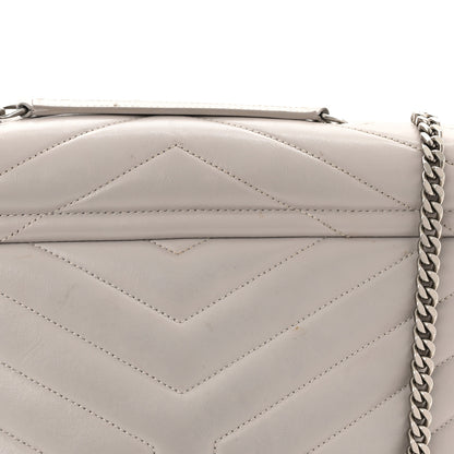 Saint Laurent Calfskin Y Quilted Monogram Medium Loulou Chain Satchel Granite 11 of 15