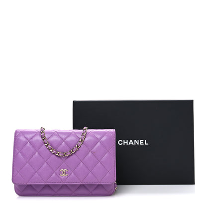 Chanel Caviar Quilted Wallet On Chain WOC Purple 12 of 12