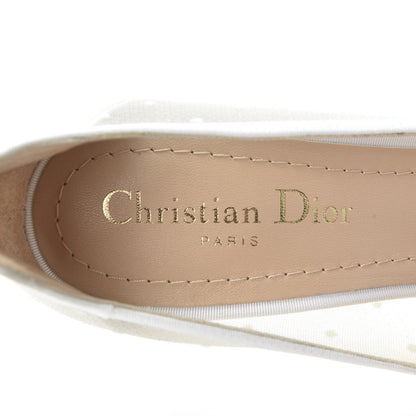 Christian Dior Mesh Plumetis Tulle D-Moi Pumps 37.5 White 6 of 9